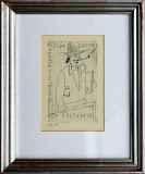 František Tichý: Pozvánka na výstavu F. Tichého v Pošově galerii, 1944, suchá jehla 97x150 mm (Dvořák č. 105), cena 7.200.- Kč