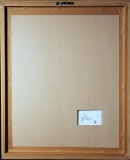 Jiří Kolář: Božena Němcová, 1994, koláž 18,5x25 cm, rozměr rámu 32,5x39,5 cm, signováno na rubové straně (viz detail), cena 12.000.- Kč